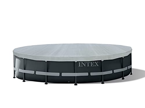 Intex 28040 - Cobertor piscina metálica Gris Ultra Frame 488 cm con protección rayos uv