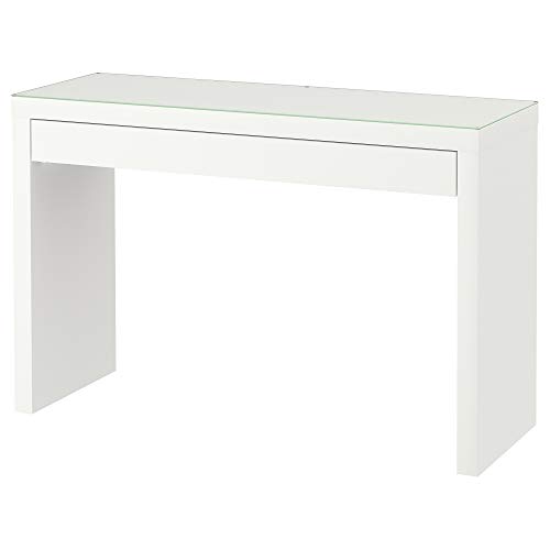 IKEA MALM tocador blanco con tapa de cristal 120 x 41 x 78 cm