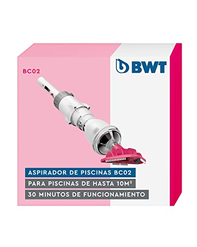 BWT Aspiradora de Piscina BC02 | Uso inalámbrico y fácil Limpieza con Fuerte succión | para Piscinas de hasta 10 m³