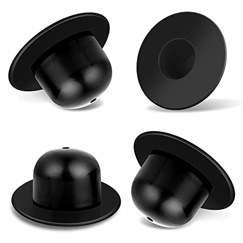 Paquete de 4 enchufes de pared para piscina, accesorio de repuesto – Filtro de piscina sobre el suelo, tapón de orificio de filtro, compatible con Intex (negro)