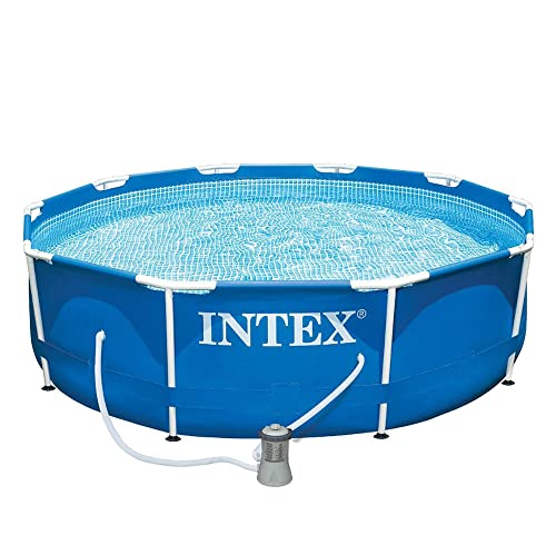Intex Redondo Azul 10Ft X 30In Metal Frame Pool Set